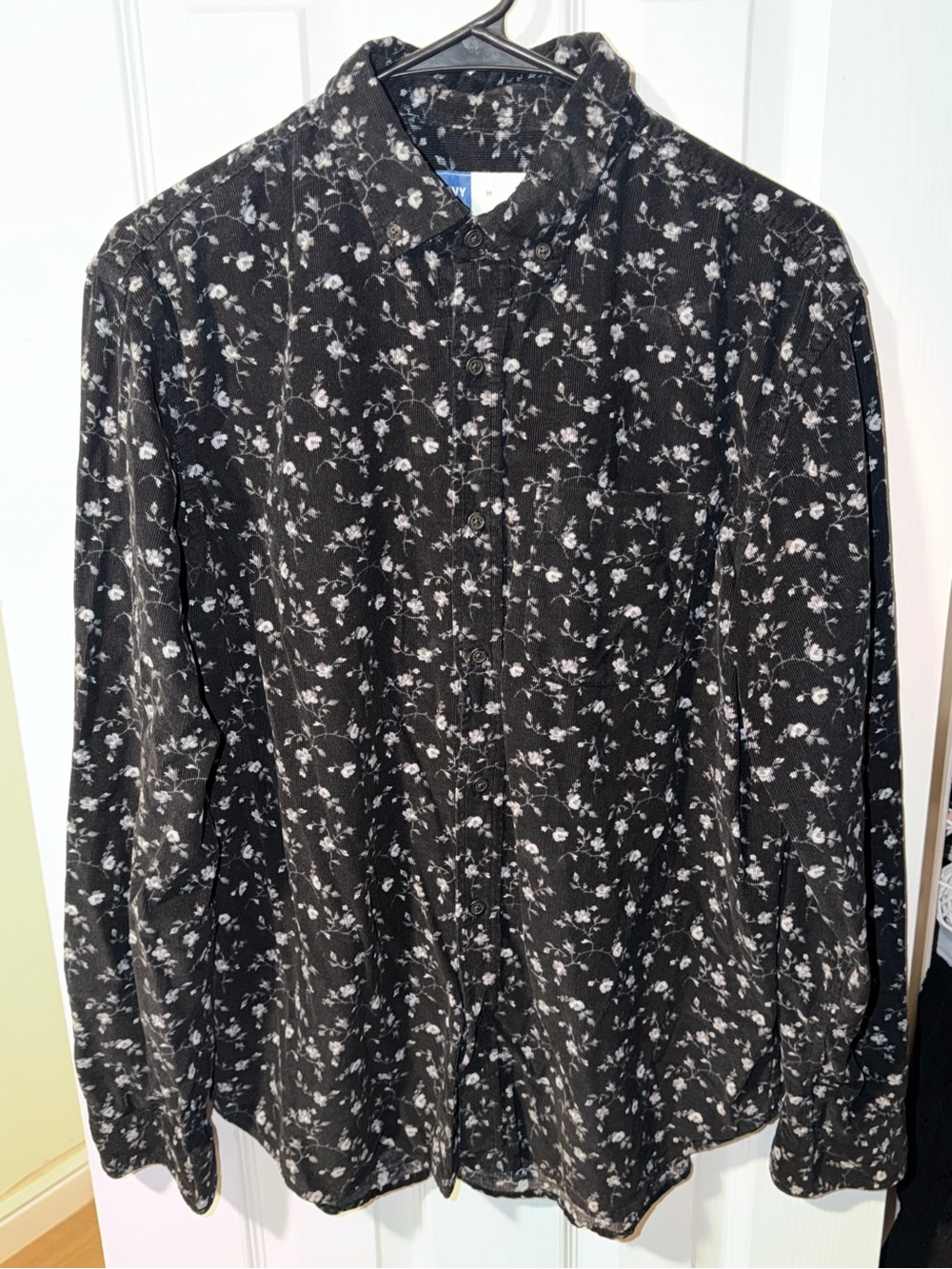 Old Navy Black Floral Button-Front Shirt Jacket